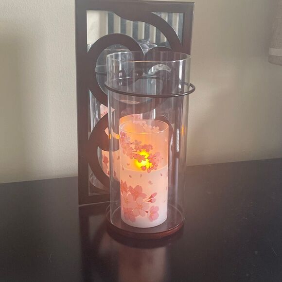 Decorative Brown Metal & mirror Wall mounted glass candle holder sconce decor - Picture 4 of 10